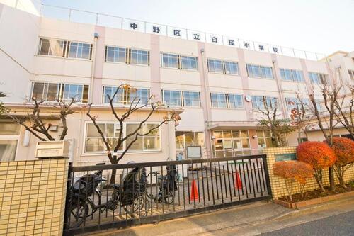 中野区立白桜小学校まで518m ・自らすすんで考え、判断する子　・思いやりをはぐくみ、行動する子　・心や体の健康を大切にする子