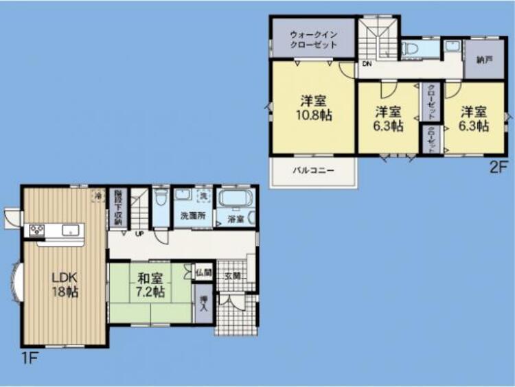 間取り 全居室6帖以上でウォークインクローゼットや書斎もある間取りです☆
