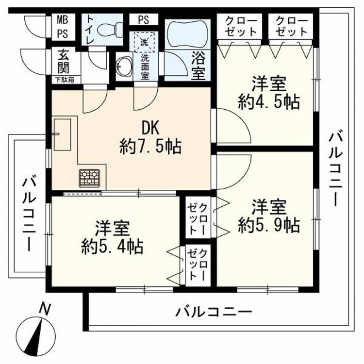 間取り ３ＤＫ