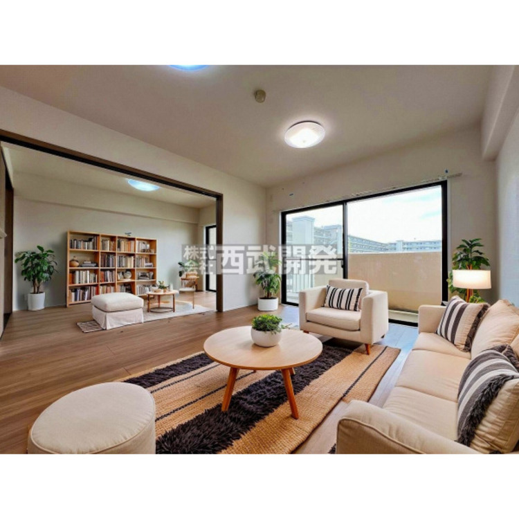 居間 配置の家具や小物はCGによるイメージです。