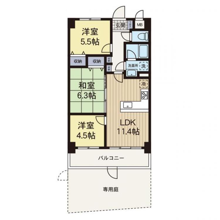 間取り リフォーム完了したお部屋ですので即入居も可能です。