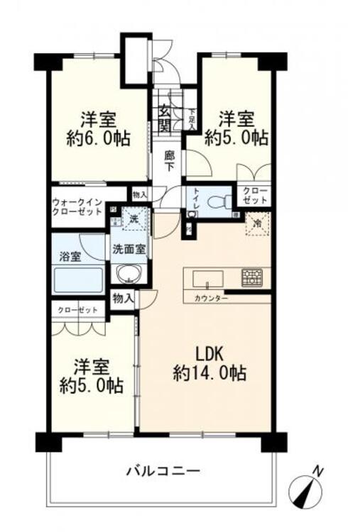 間取り 間取図　3LDK