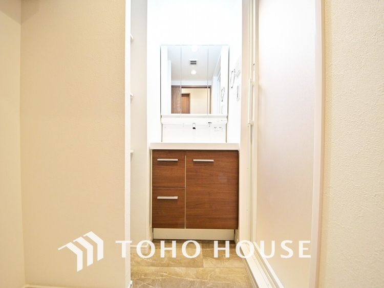 洗面 清潔感のある洗面室