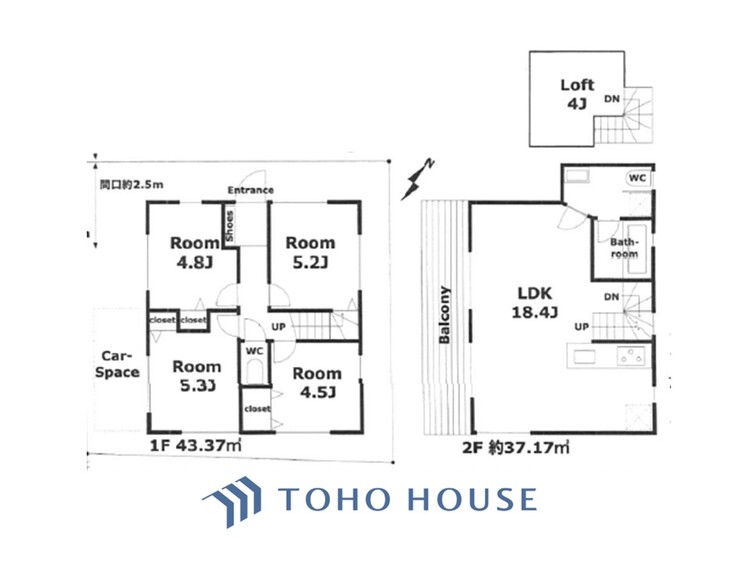 間取り テーマの統一されたこの住まいはすべてがお気に入りの空間となるでしょう。。