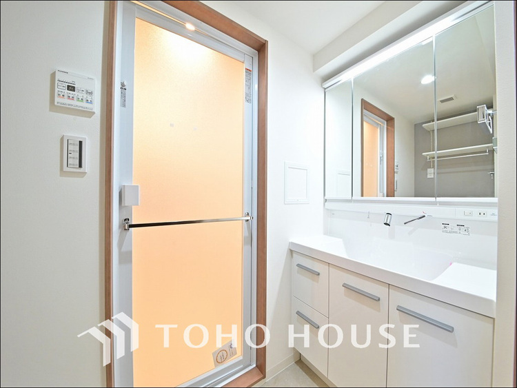 洗面 清潔感のある脱衣場