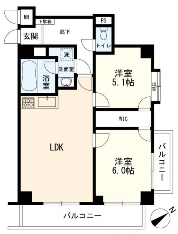 間取り 間取図　2LDK