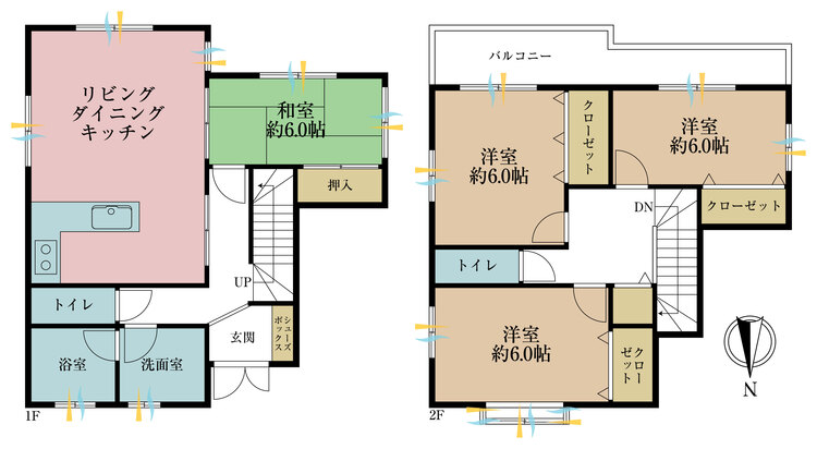 間取り ４ＬＤＫ、土地面積１２１．８０平米、建物面積９９．７８平米