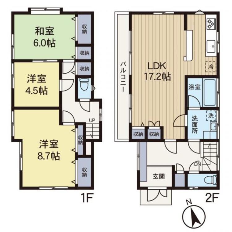 間取り 【間取り図】広々とした3LDKタイプの一戸建♪