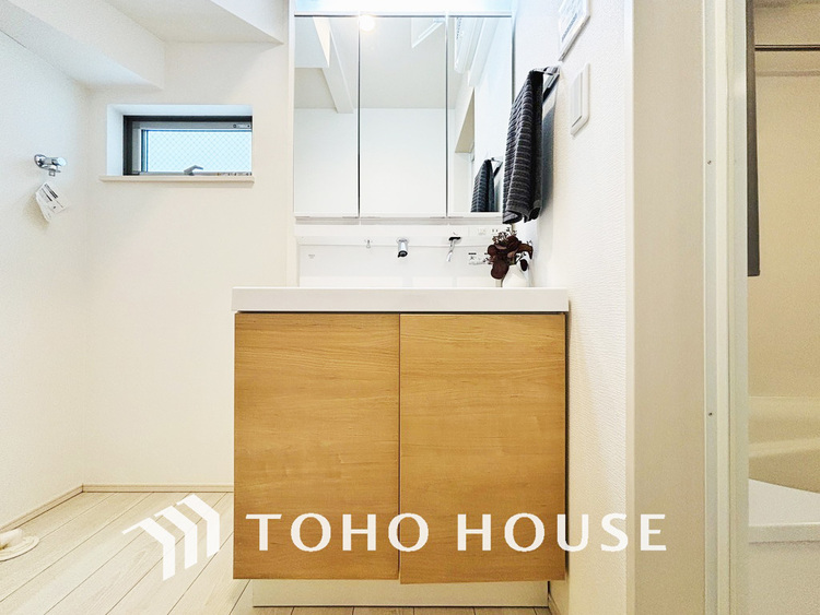 洗面 清潔感のある脱衣場