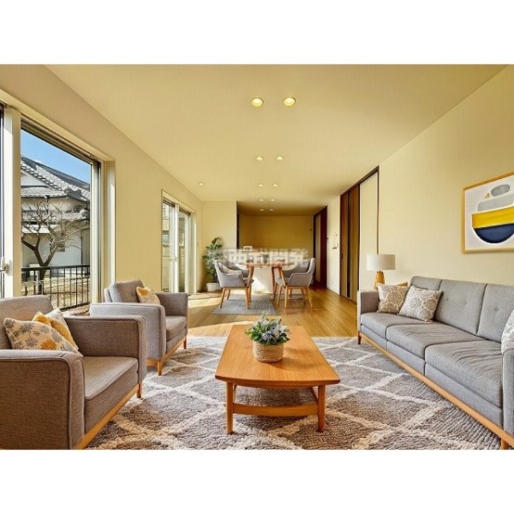 居間 配置してある家具や小物はCGによるイメージです