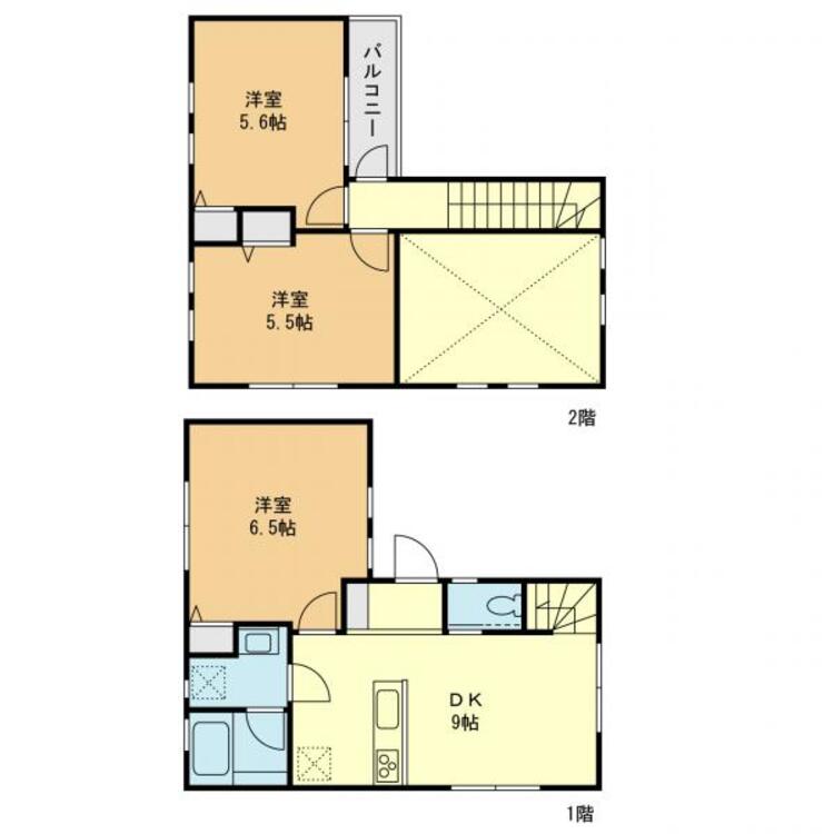 間取り 吹き抜けのあるリビングは開放感がある間取りです。