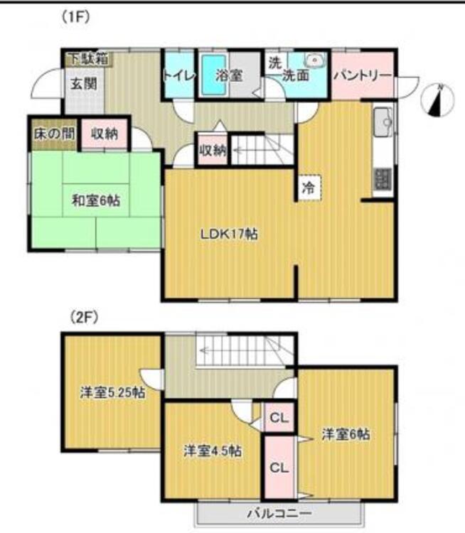間取り 現地は高台。たっぷり入日差しを満喫して下さい