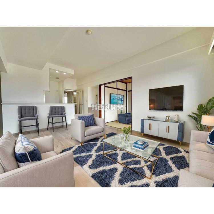 居間 配置してある家具や小物はCGによるイメージです。