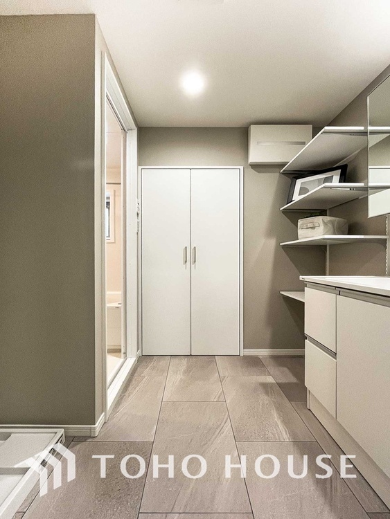 洗面 清潔感のある洗面室