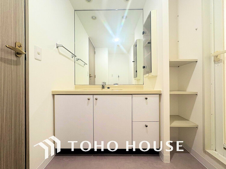 洗面 清潔感のある洗面室