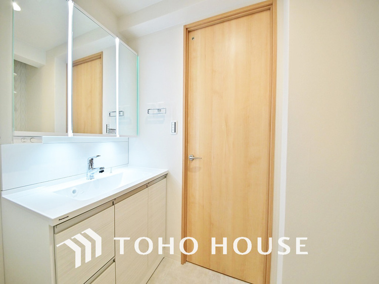 洗面 清潔感のある脱衣場