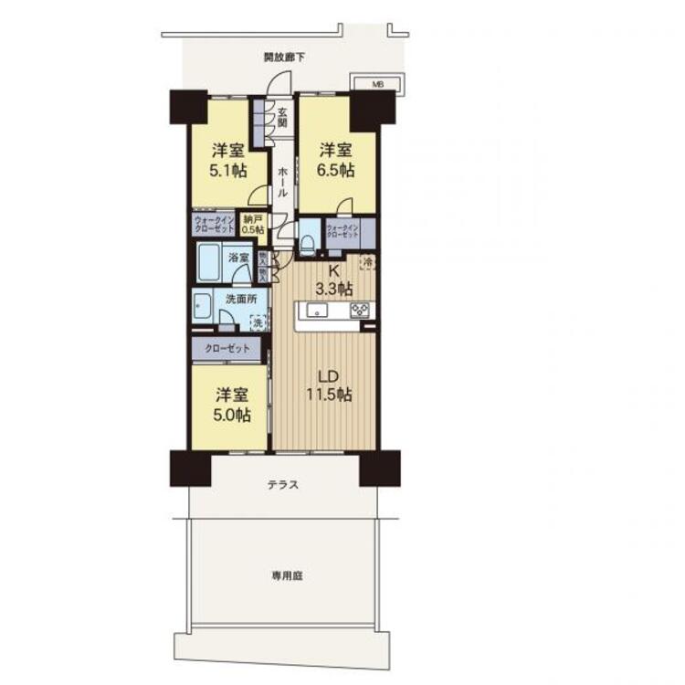 間取り ペットと遊べる広いお庭があるお部屋です。趣味も楽しめる空間があれば充実します。