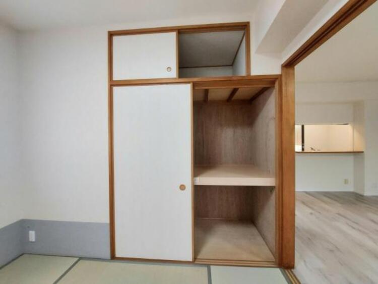 収納 天袋もあり沢山収納できます。