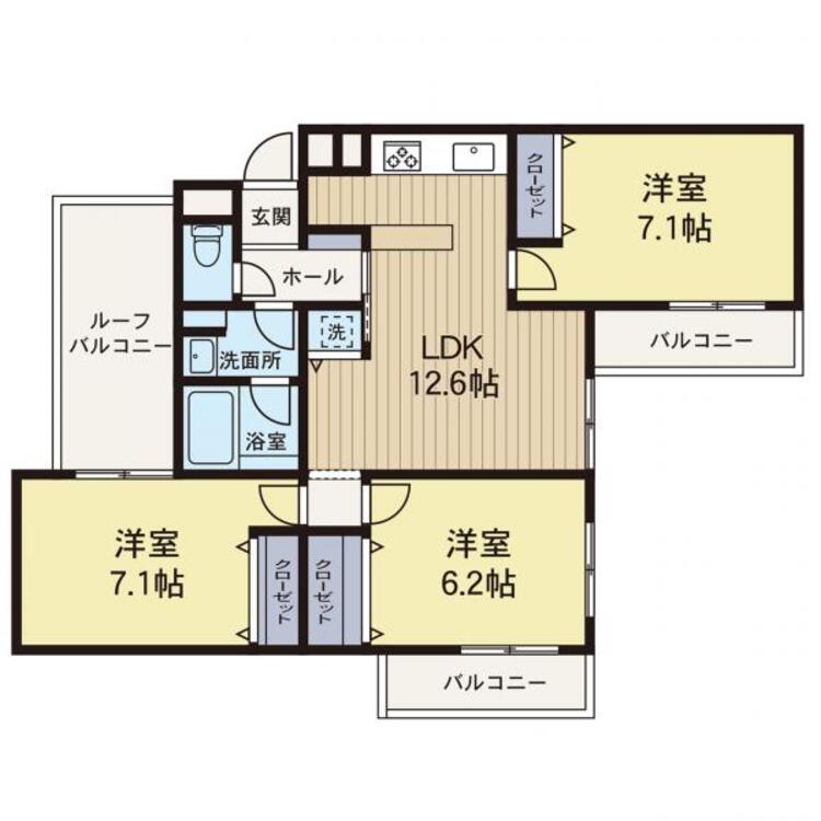 間取り 【間取り図】新規リフォーム済みにて即入居可能♪