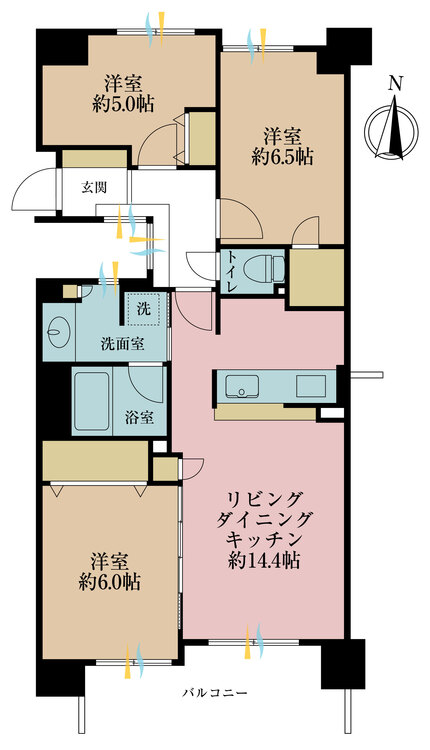 その他 3LDK、専有面積71.85m2、バルコニー面積9.53m2