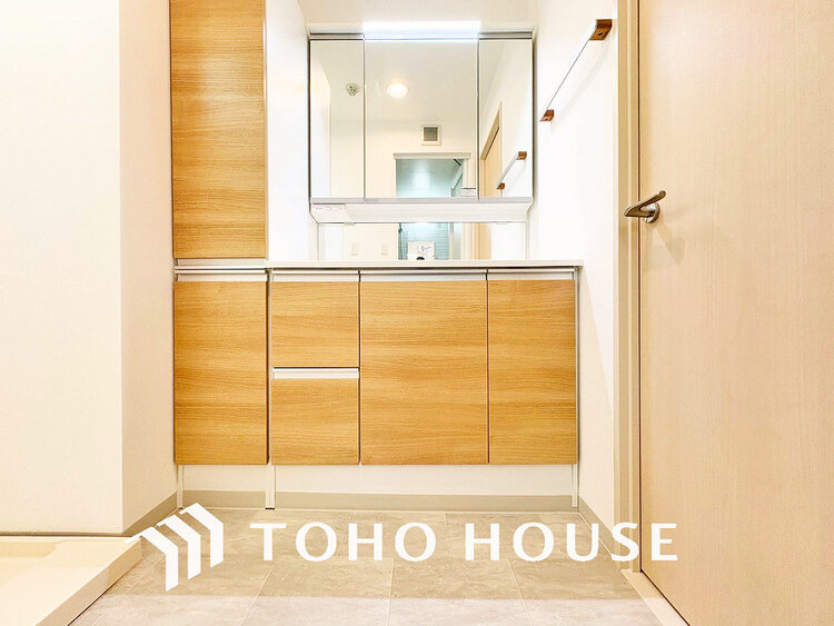 洗面 身だしなみを整えやすく収納量も良好です