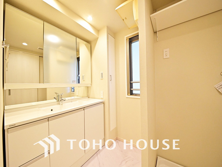 洗面 清潔感のある洗面室