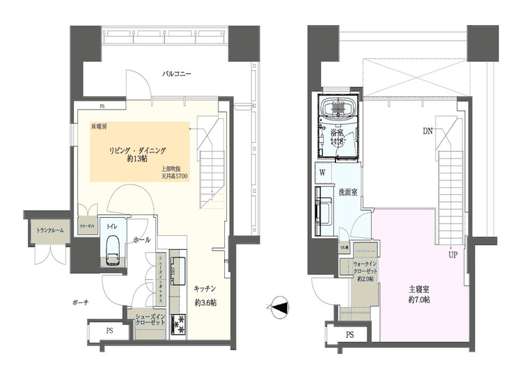 その他 1LDK、専有面積62.44m2、バルコニー面積9.69m2