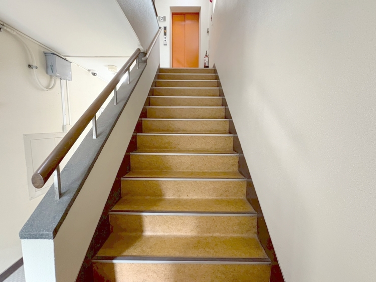 その他 共用部の階段です。明るく清潔に管理されています。