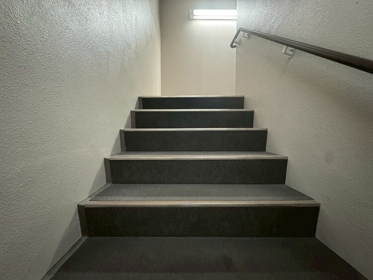 その他 共用部の階段です。明るく清潔に管理されています。