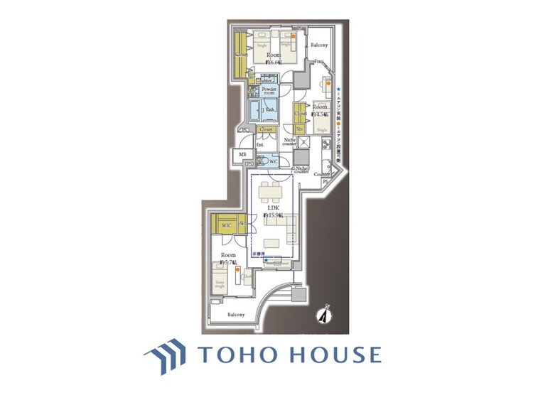 間取り 暮らし続けることで、住まいの意味を問いかける。団欒を育むスペースは通風・日当たり良好で、窓を開けるとすこやかな風が吹き抜けます。