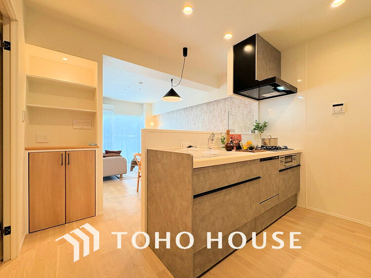 キッチン シンプルな部屋の雰囲気に溶け合うナチュラルキッチン