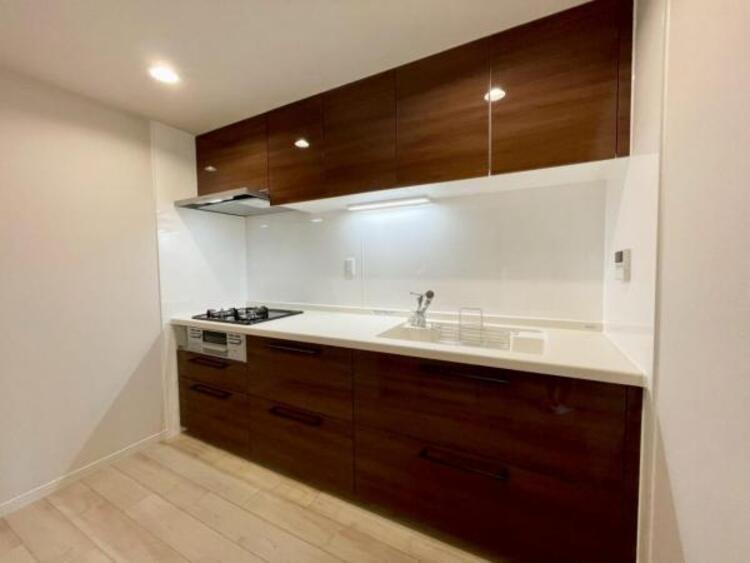 キッチン 油跳ねのお掃除もらくらくの前面パネルでお料理がはかどります 