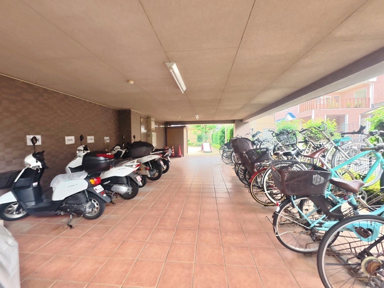 設備 整理整頓された駐輪場で、管理体制の良好さがうかがえます。