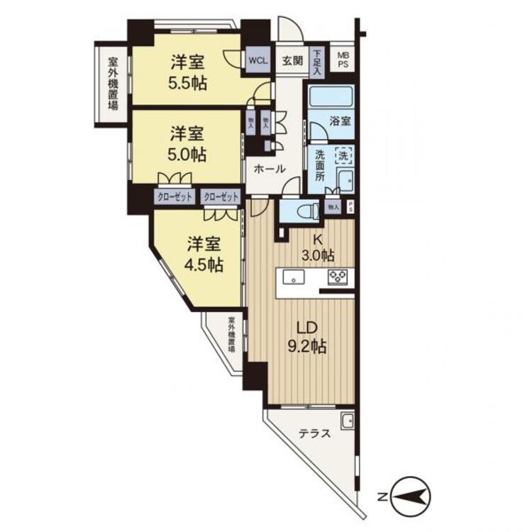 間取り 【間取り図】設備や収納も充実の3LDKタイプのお部屋です♪