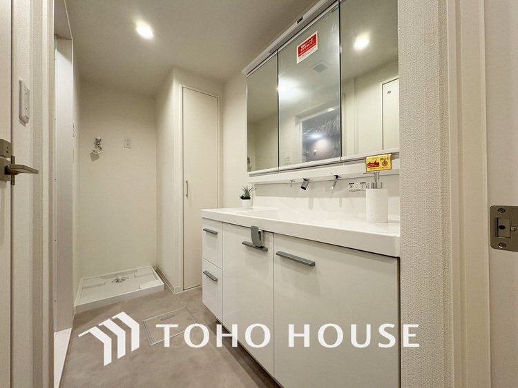 洗面 清潔感のある洗面室