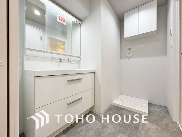 洗面 清潔感のある脱衣場