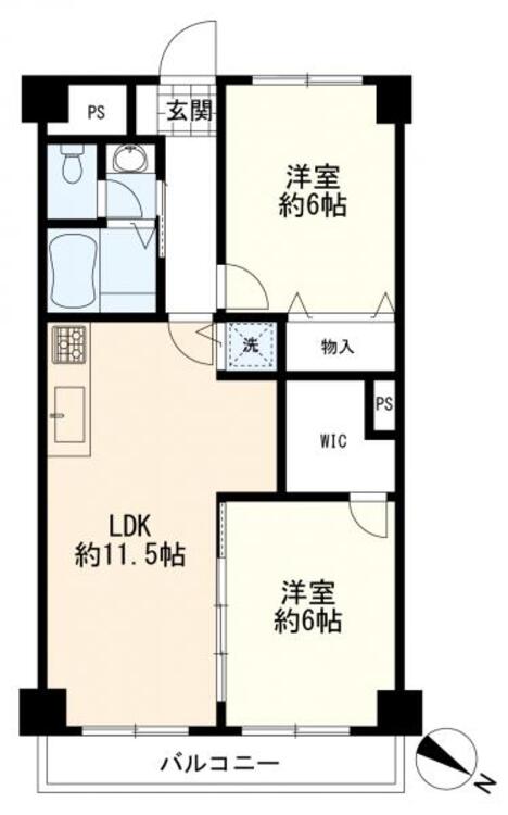 間取り 2LDK