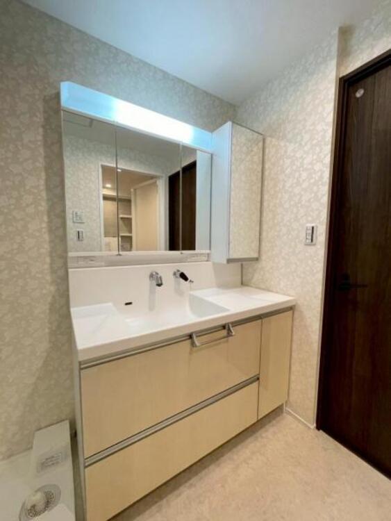 洗面 豊富な収納スペースがあり、すっきり使える洗面台です 