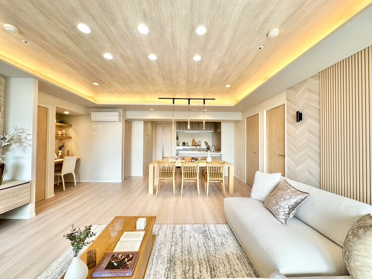 居間 豊かな居住性と、安心感を満たすクオリティが見事に調和した住空間。