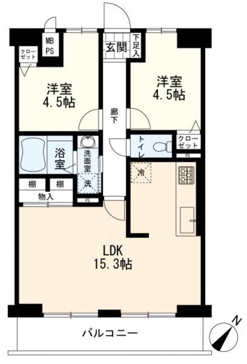 間取り 間取図　２ＬＤＫ