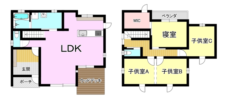 間取り 【間取り】3LDK+WIC