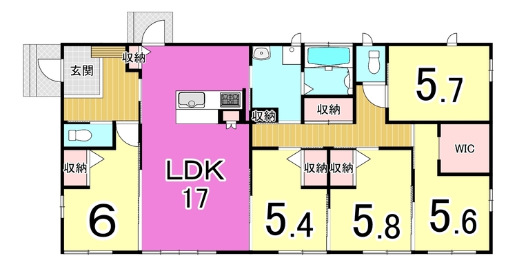 間取り 【間取り】5LDK+WIC