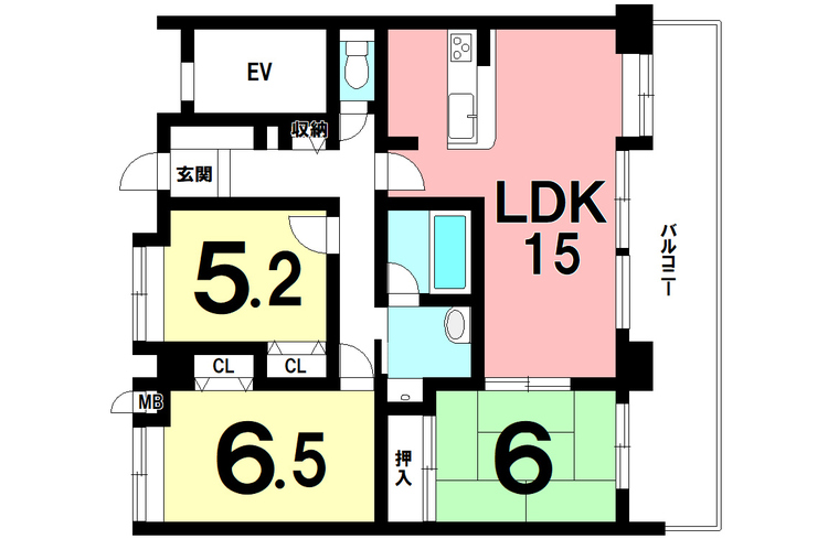 間取り 【間取り】3LDK(専有面積72.05m2)