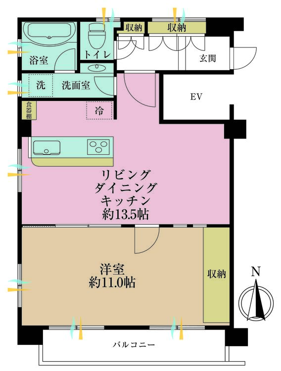 その他 1LDK、専有面積55.35m2