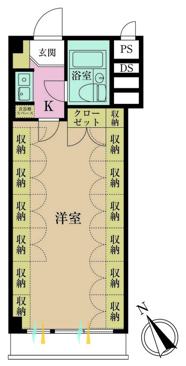 その他 1K、専有面積31.5m2、バルコニー面積2.97m2