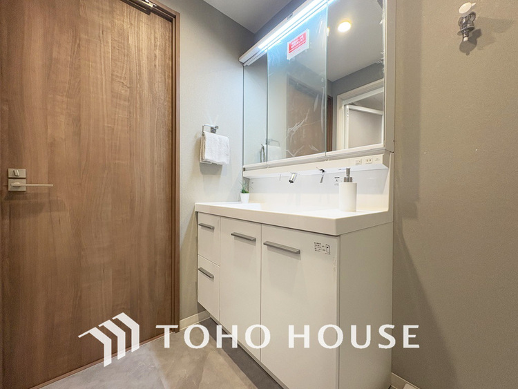 洗面 清潔感のある洗面室