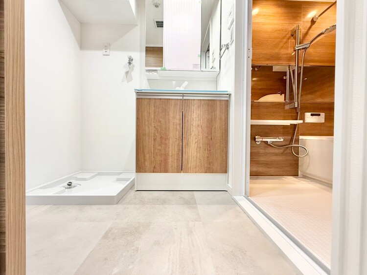 その他 十分な広さの脱衣所。