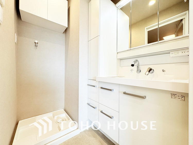 洗面 清潔感のある洗面室