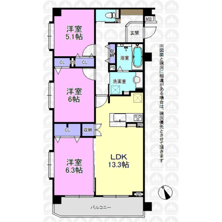 間取り 空室ですのでお気軽にご内覧下さい！