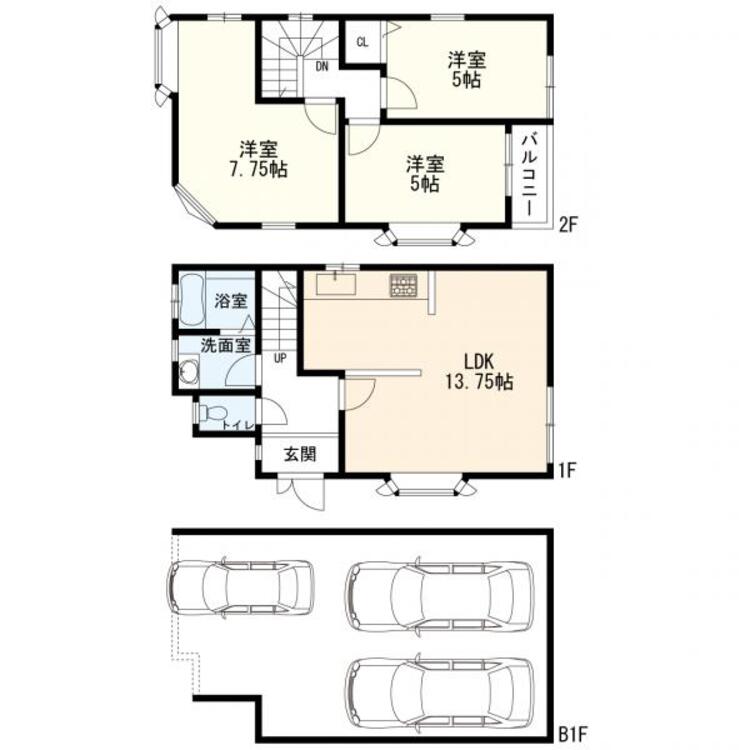 間取り 間取図　3LDK